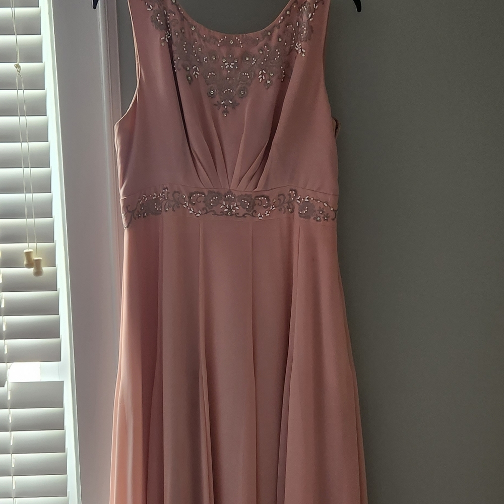 Monsoon UK Artisan hand embellished pink dress